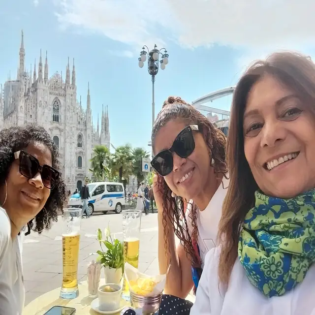 Clientes com Luci na Piazza del Duomo